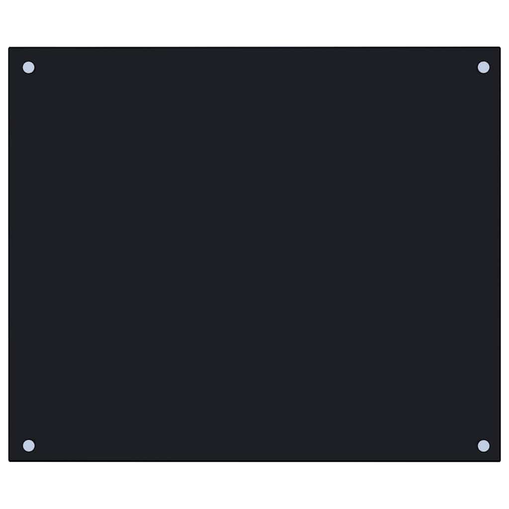 vidaXL Πλάτη Κουζίνας Μαύρη 70 x 60 εκ. από Ψημένο Γυαλί