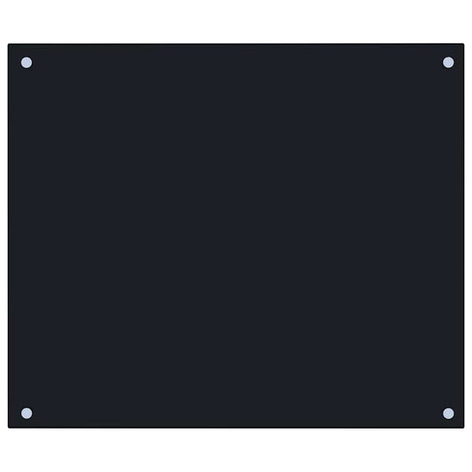 vidaXL Πλάτη Κουζίνας Μαύρη 70 x 60 εκ. από Ψημένο Γυαλί