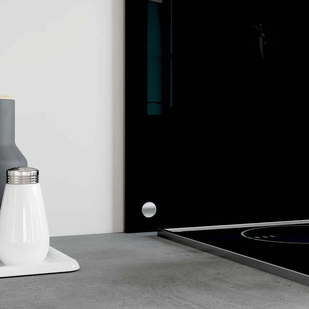 vidaXL Πλάτη Κουζίνας Μαύρη 80 x 40 εκ. από Ψημένο Γυαλί