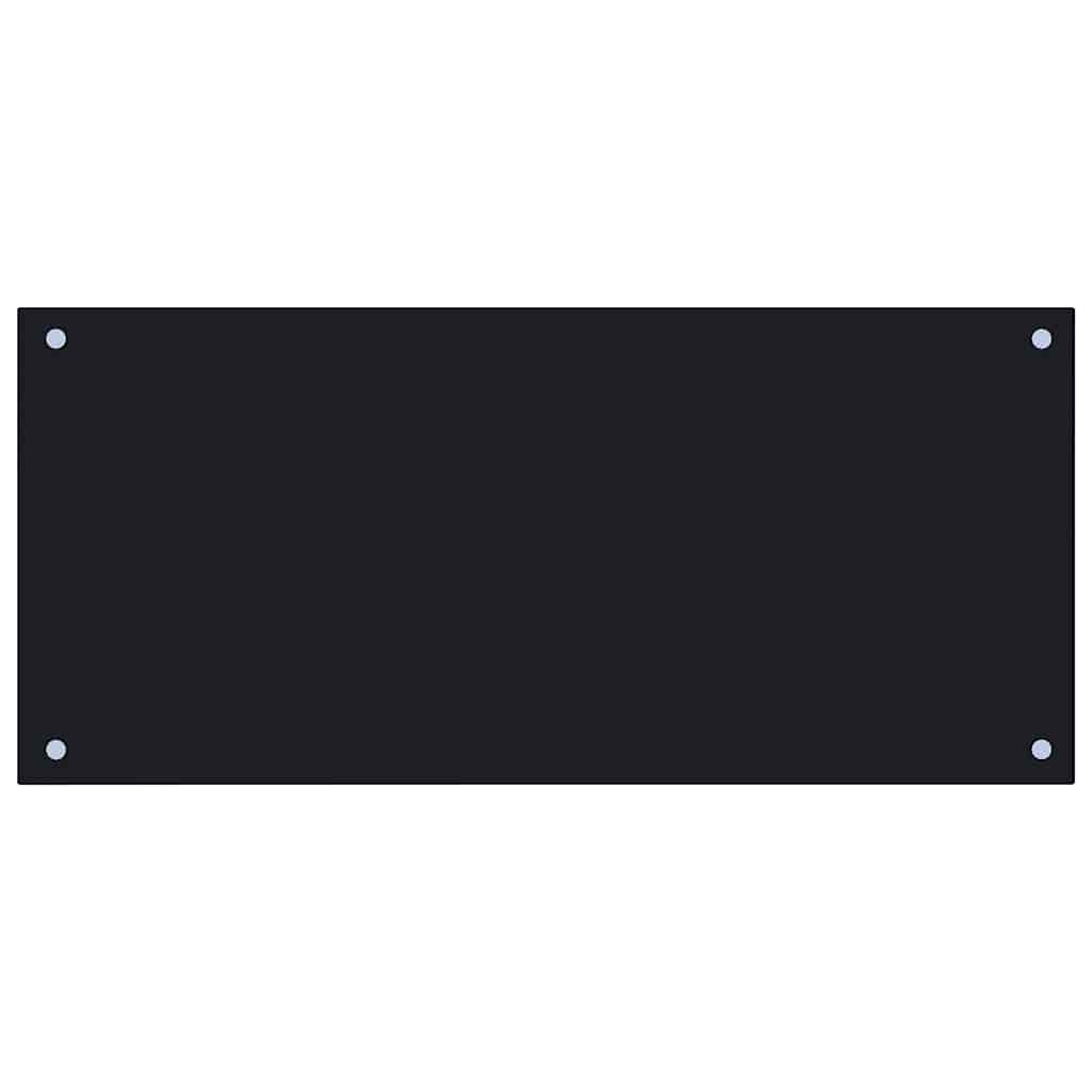 vidaXL Πλάτη Κουζίνας Μαύρη 90 x 40 εκ. από Ψημένο Γυαλί