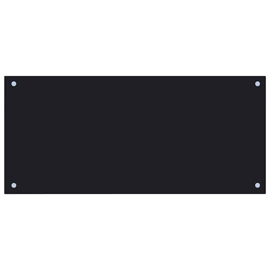 vidaXL Πλάτη Κουζίνας Μαύρη 90 x 40 εκ. από Ψημένο Γυαλί