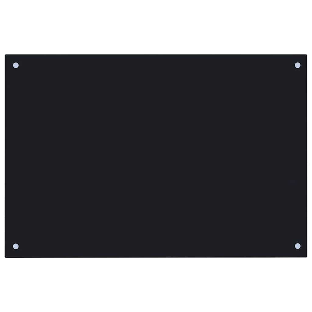 vidaXL Πλάτη Κουζίνας Μαύρη 90 x 60 εκ. από Ψημένο Γυαλί