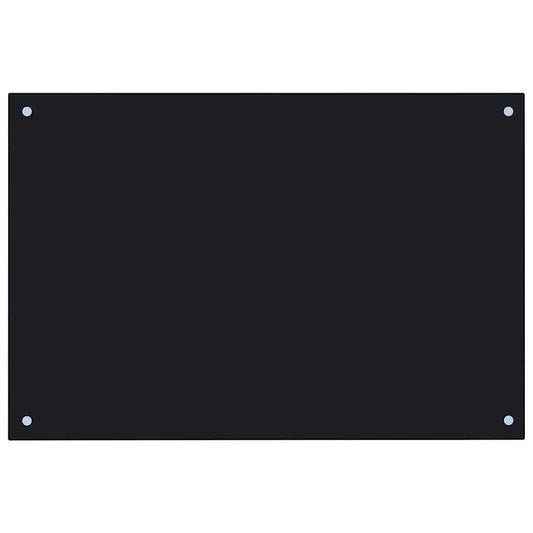 vidaXL Πλάτη Κουζίνας Μαύρη 90 x 60 εκ. από Ψημένο Γυαλί
