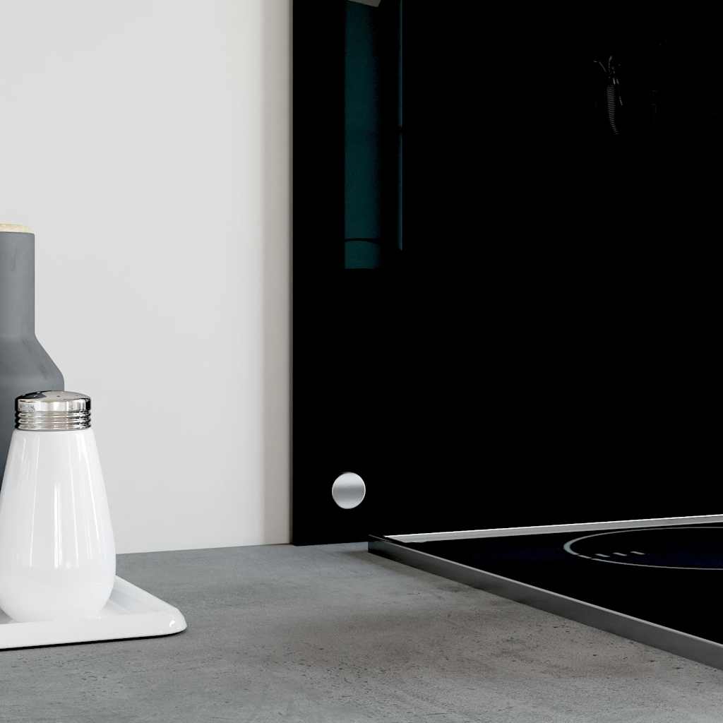 vidaXL Πλάτη Κουζίνας Μαύρη 100 x 40 εκ. από Ψημένο Γυαλί