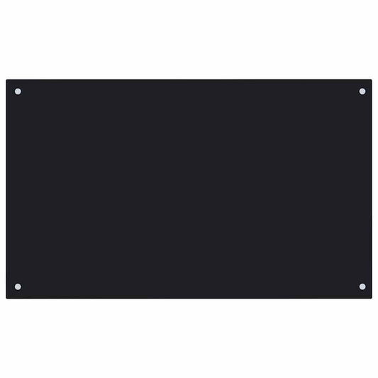 vidaXL Πλάτη Κουζίνας Μαύρη 100 x 60 εκ. από Ψημένο Γυαλί