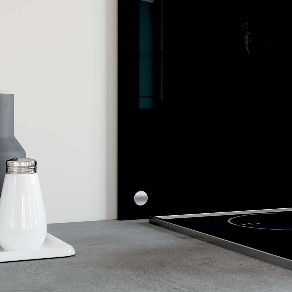 vidaXL Πλάτη Κουζίνας Μαύρη 100 x 60 εκ. από Ψημένο Γυαλί