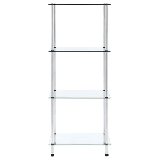 vidaXL Τραπεζάκι Σαλονιού 4 Επιπέδων Διαφανές 40x40x100 εκ Ψημ. Γυαλί