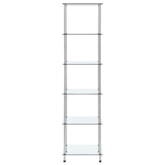 vidaXL Τραπεζάκι Σαλονιού 6 Επιπ. Διαφανές 40x40x160 εκ Ψημένο Γυαλί