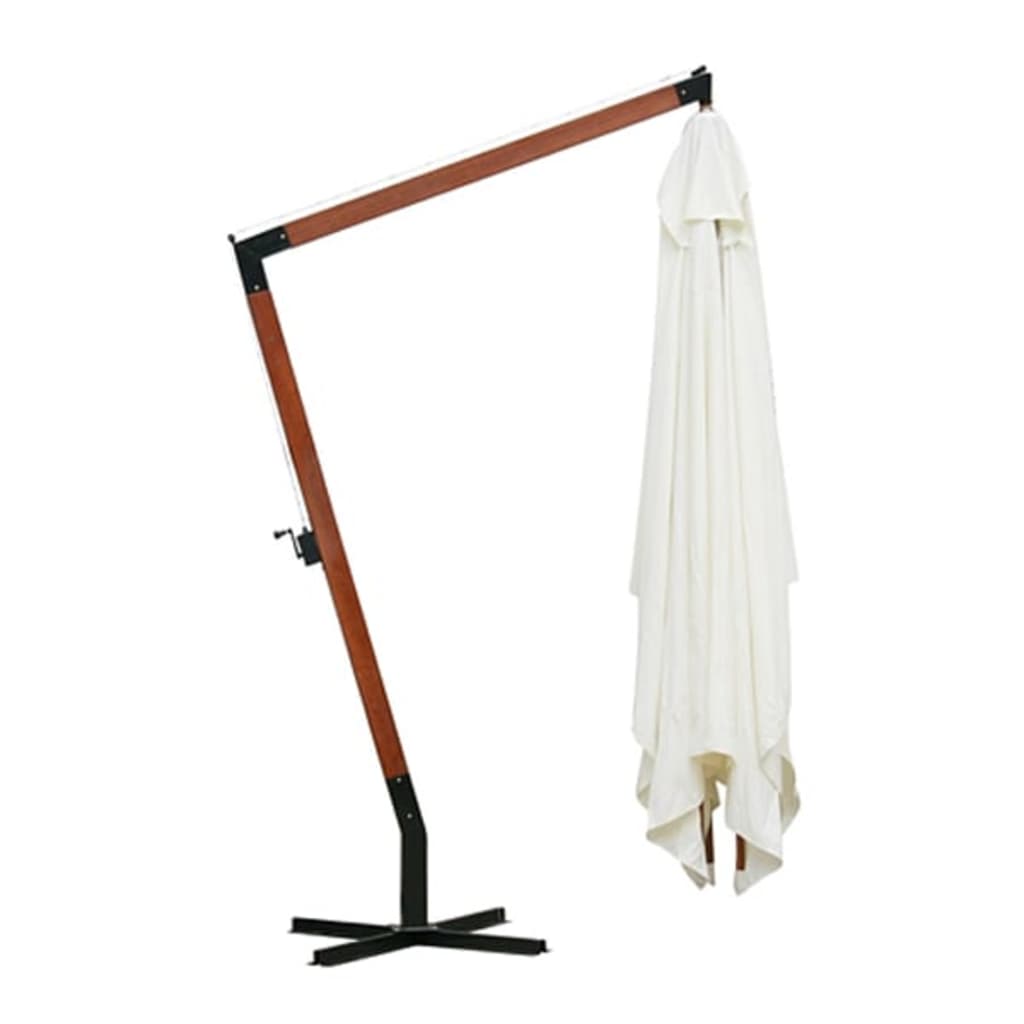 vidaXL Ομπρέλα Κρεμαστή Λευκή 300 x 400 εκ.