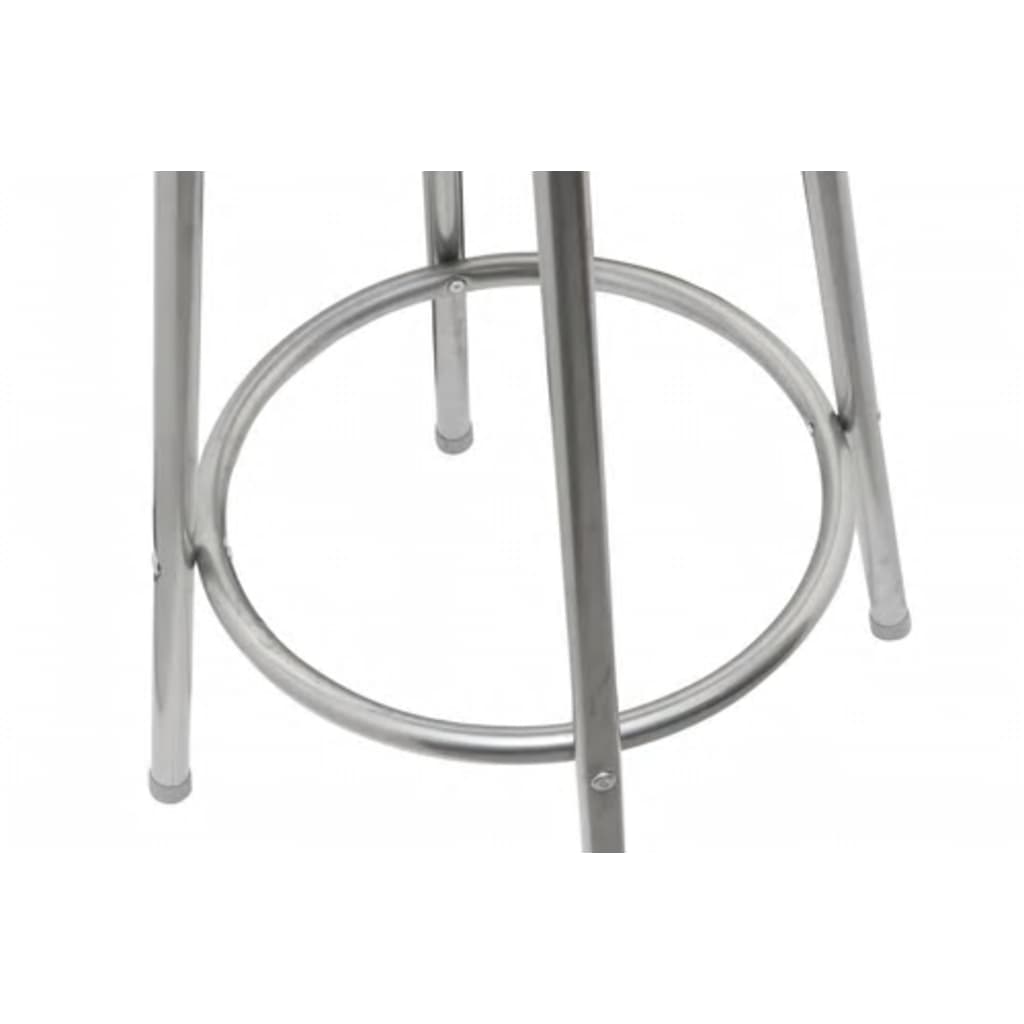 vidaXL Σκαμπό Μπαρ 2 τεμ. Καφέ Ατσάλινα