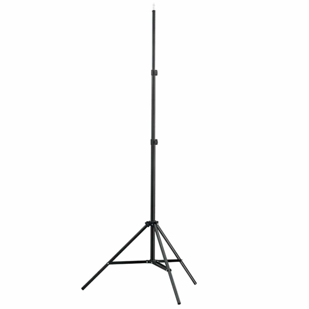 vidaXL Σετ Studio: Σύστημα Φόντου Μαύρο 600 x 300 εκ. & Φωτισμός