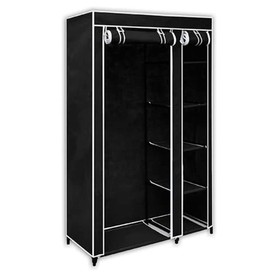 vidaXL Ντουλάπα Αναδιπλούμενη Μαύρη 110 x 45 x 175 εκ.