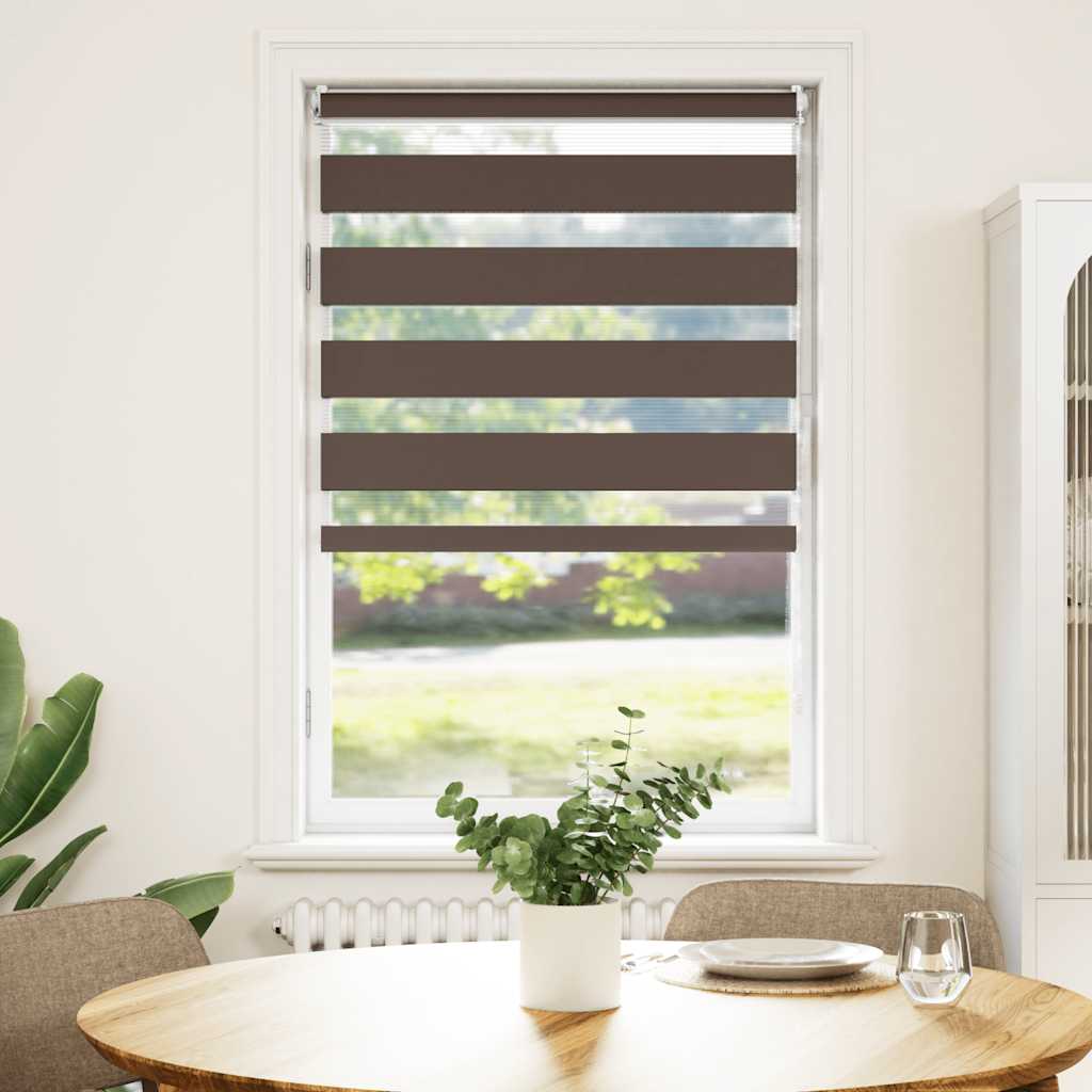 vidaXL Στόρι Ζέβρα 70,9 x 120 εκ. Πλάτος Υφάσματος 66,7 εκ. Καφέ
