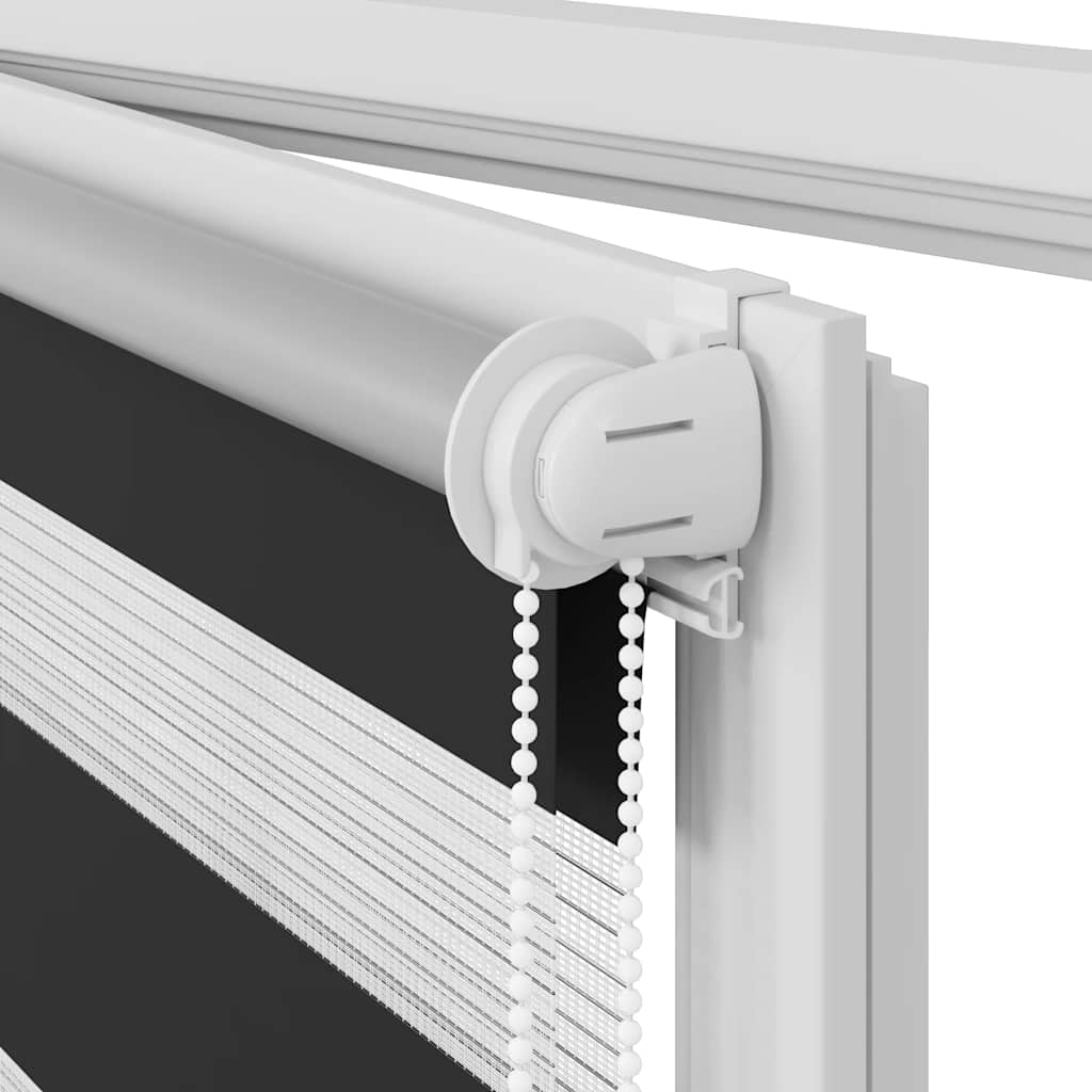 vidaXL Στόρι Ζέβρα 120,9 x 230 εκ. Πλάτος Υφάσματος 116,7 εκ. Μαύρο