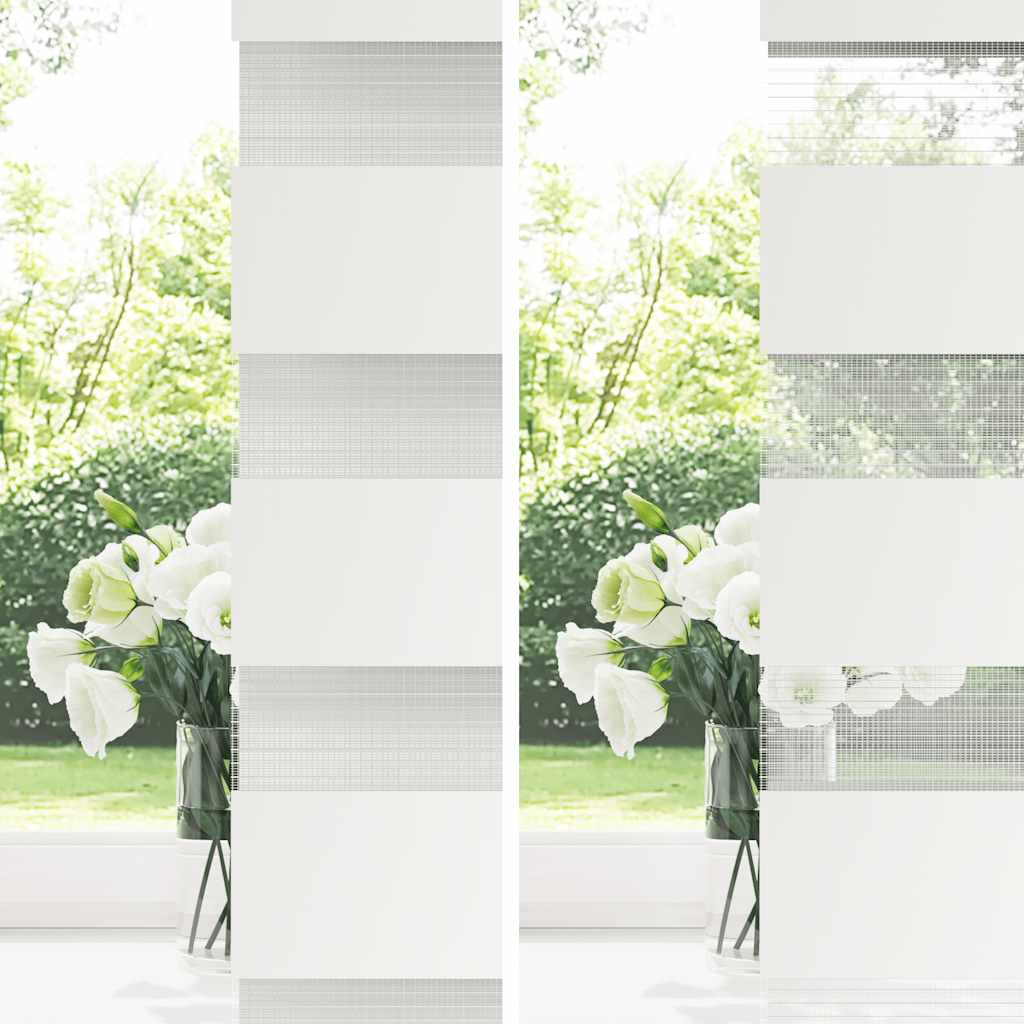 vidaXL Στόρι Ζέβρα 140,9 x 175 εκ. Πλάτος Υφάσματος 136,7 εκ. λευκό