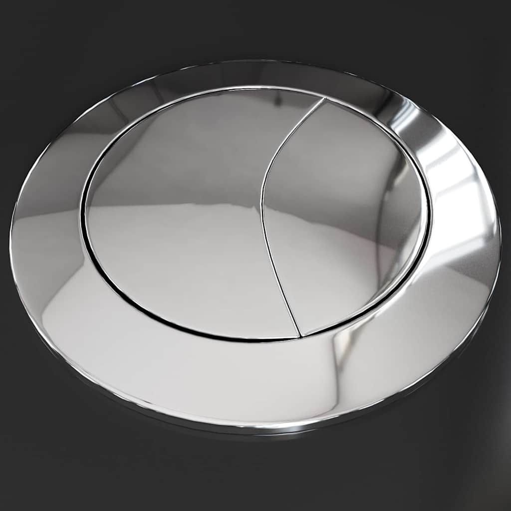 vidaXL Λεκάνη Πίσω Ροή Νερού Μαύρη Κεραμική