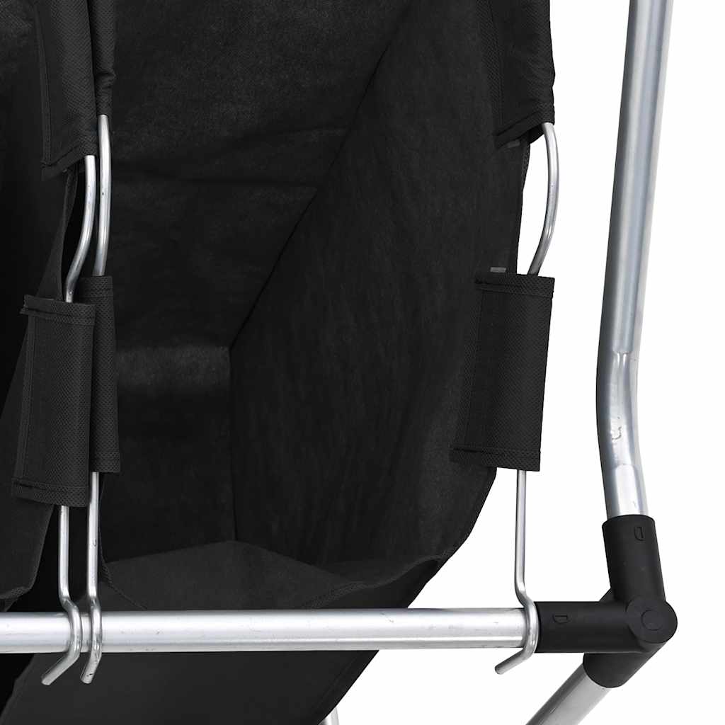 Καλάθι για άπλυτα με 4 σάκους μαύρο γκρι