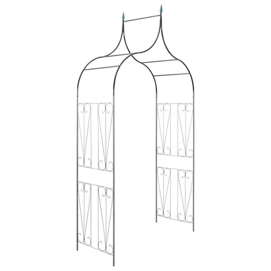 Αψίδα Κήπου για Αναρριχώμενα Φυτά με Μυτερό Σχέδιο Σκούρο Πράσινο