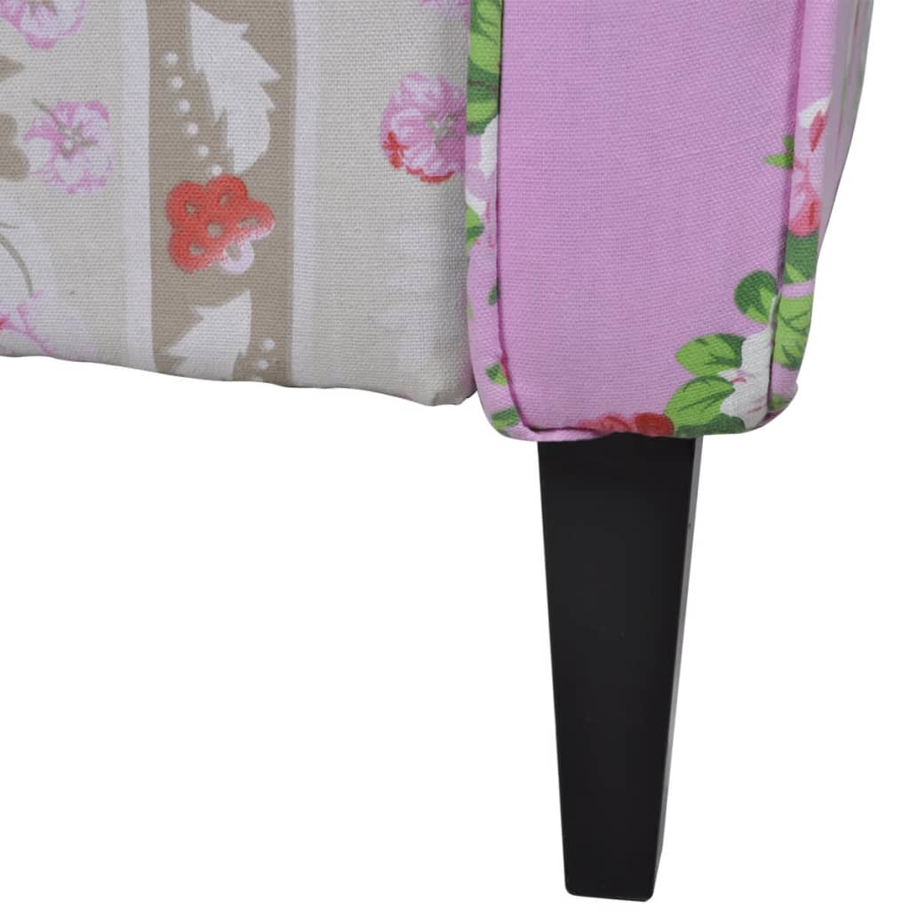 vidaXL Μπερζέρα με Σχέδιο Patchwork Υφασμάτινη