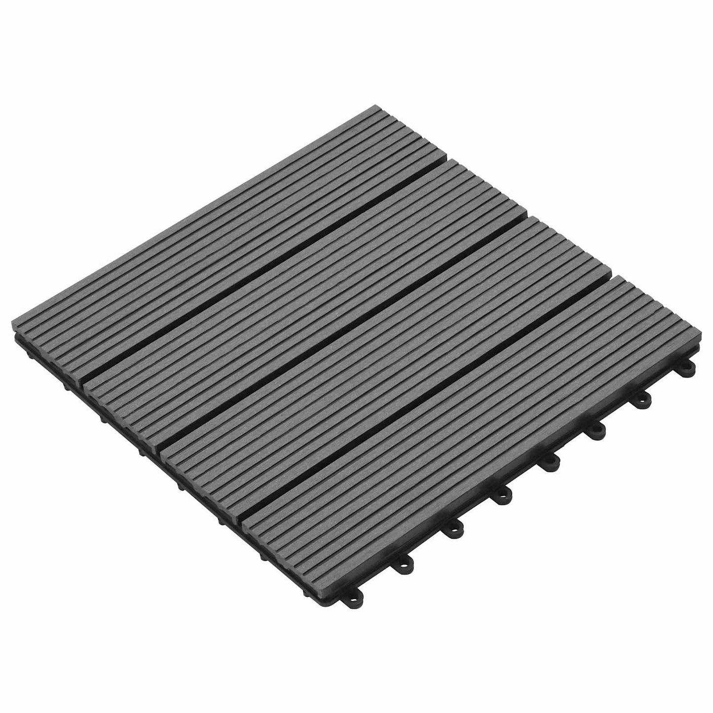 vidaXL Πλάκα Κατασκευής 11 pcs Γκρι 30 x 30 cm WPC