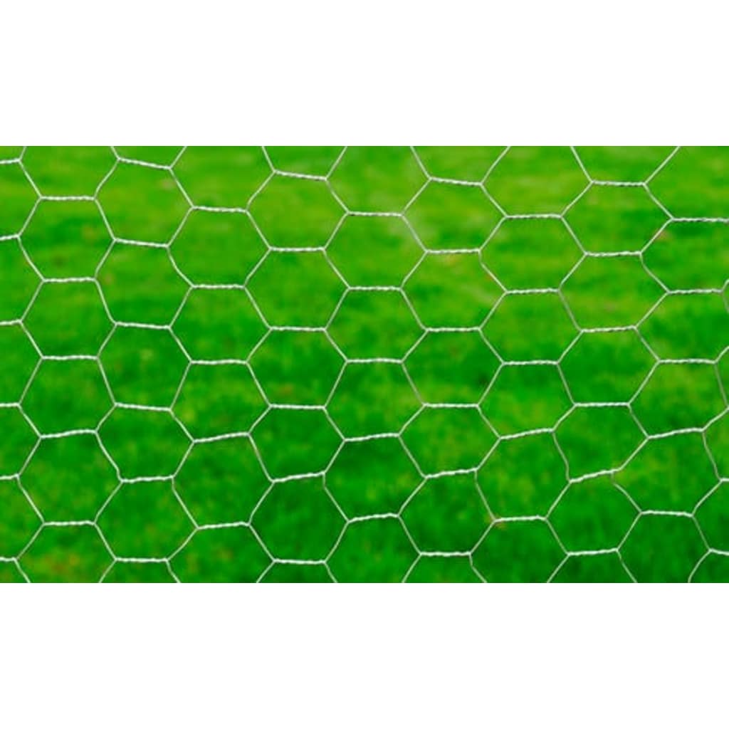 vidaXL Συρματόπλεγμα Κοτετσόσυρμα Ασημί 25 x 1 μ. Γαλβαν. Ατσάλι