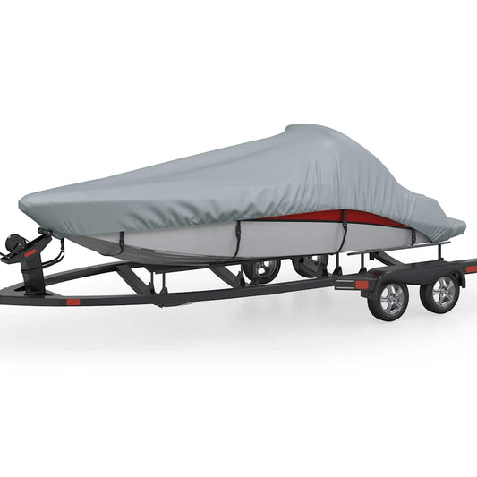 vidaXL Κουκούλα βάρκας Γκρι Μήκος 519-580 cm Πλάτος 294 εκ.
