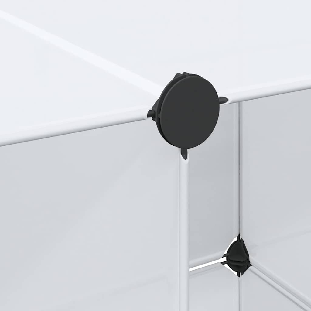 vidaXL Ντουλάπα Σπονδυλωτή 9 Τμήματα Άσπρη 109x36,5x143 εκ.