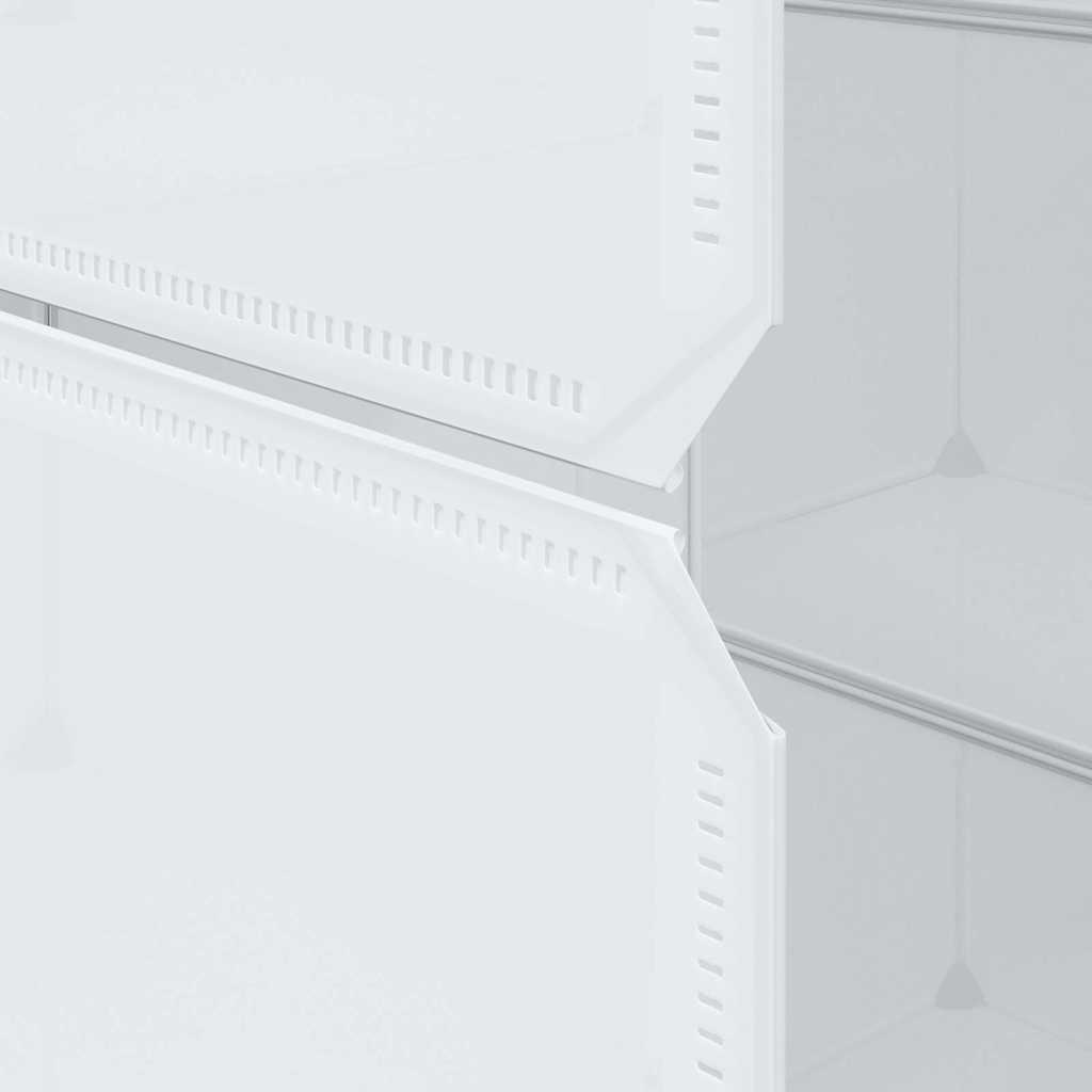 vidaXL Ντουλάπα Σπονδυλωτή 9 Τμήματα Άσπρη 109x36,5x143 εκ.