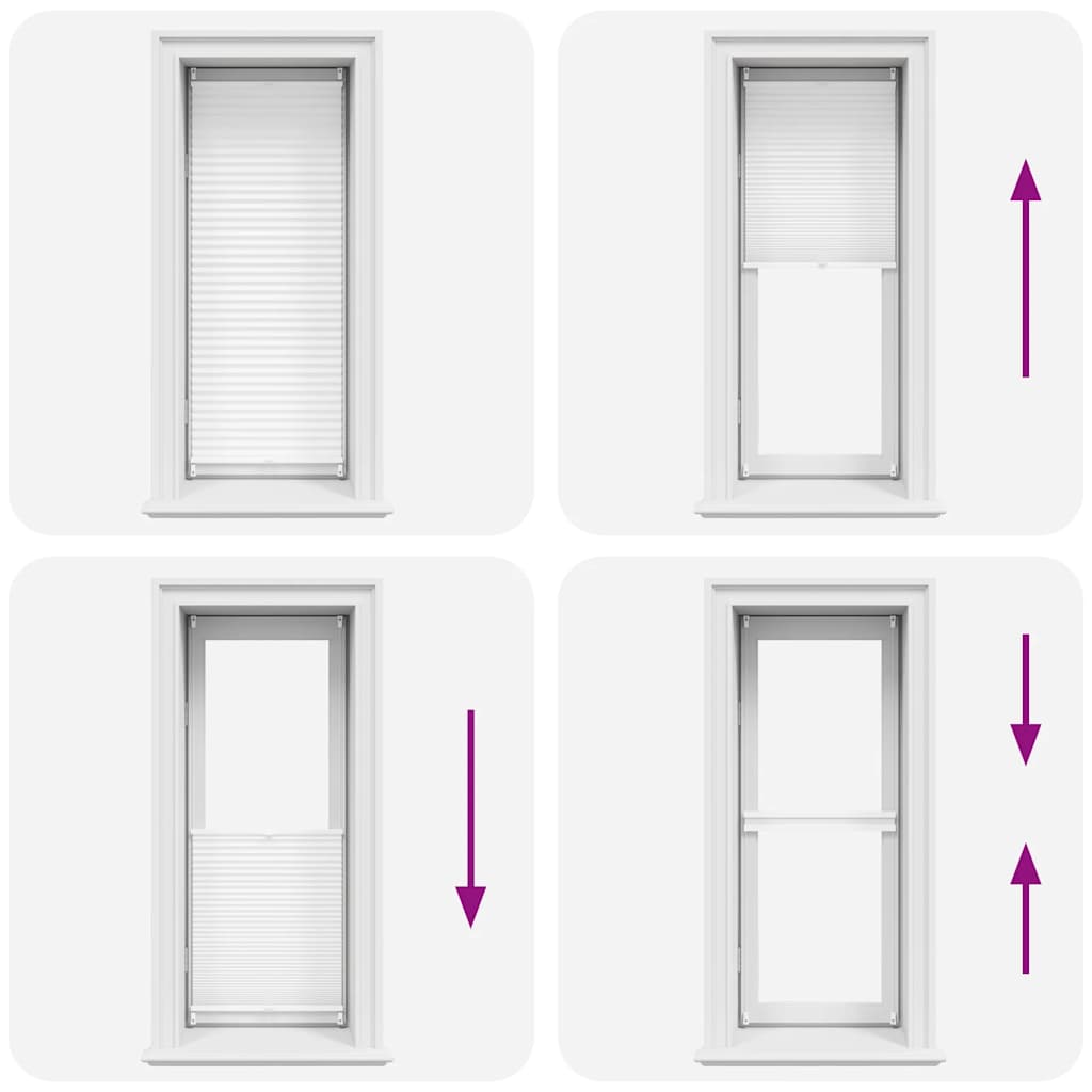 Πλισέ ρόλερ σκίασης 60x100cm Λευκό