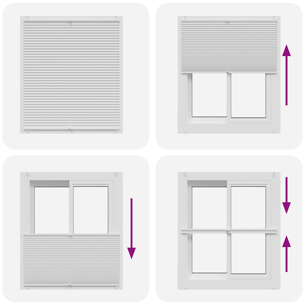 vidaXL Πλισέ στόρι σκίασης 100x100cm Λευκό