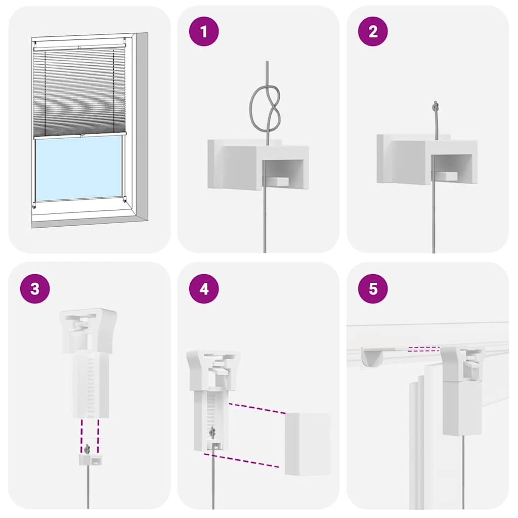 Σύστημα Σκίασης Πλισέ Λευκό 110 x 100 εκ.