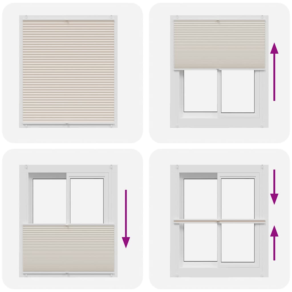 Πλισέ ρόλερ σκίασης 110x100cm Κρεμ