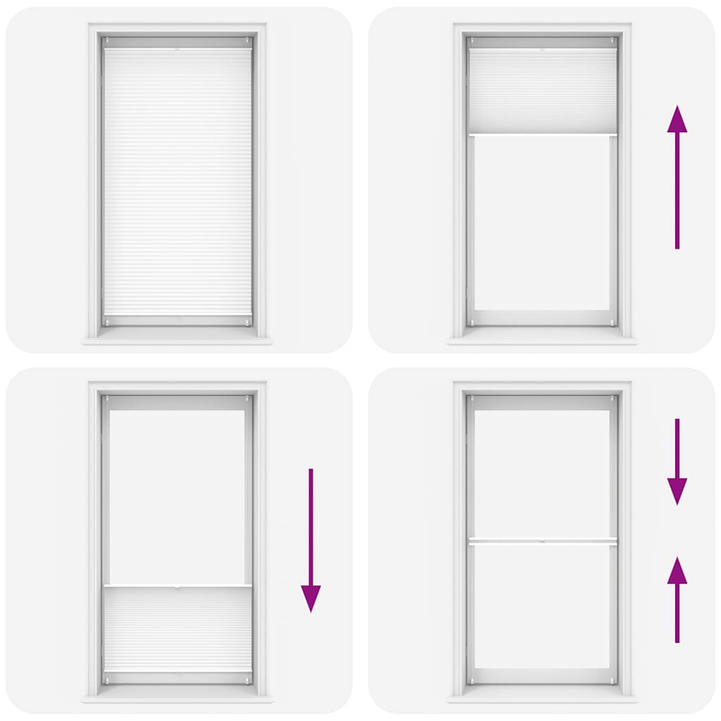 Πλισέ ρόλερ σκίασης 110x200cm Λευκό