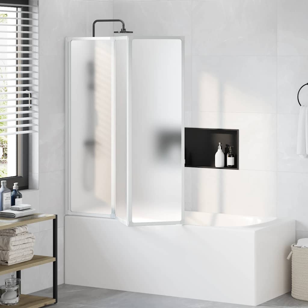 Πτυσσόμενο Διαχωριστικό Μπανιέρας 141 x 132 cm 3 Πάνελ