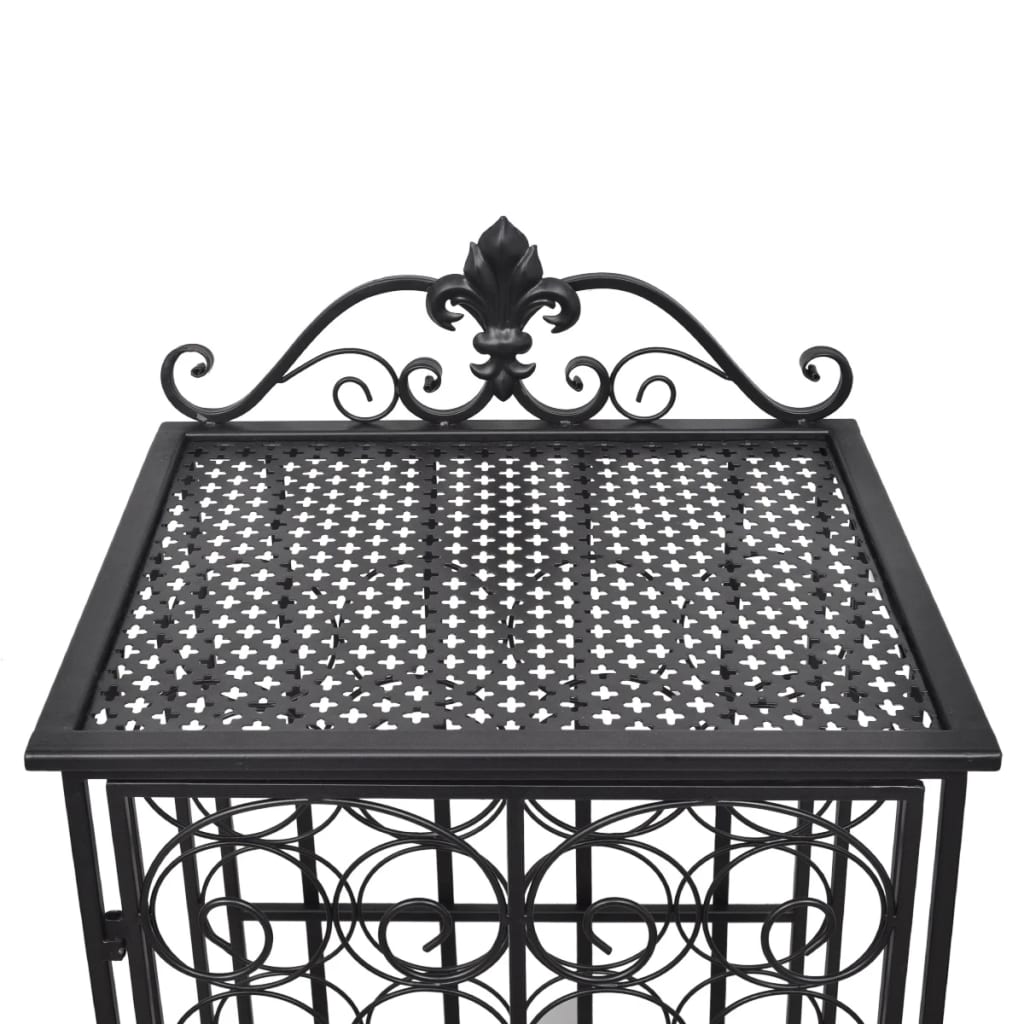 vidaXL Κάβα / Ραφιέρα Κρασιών για 28 Μπουκάλια Μεταλλική