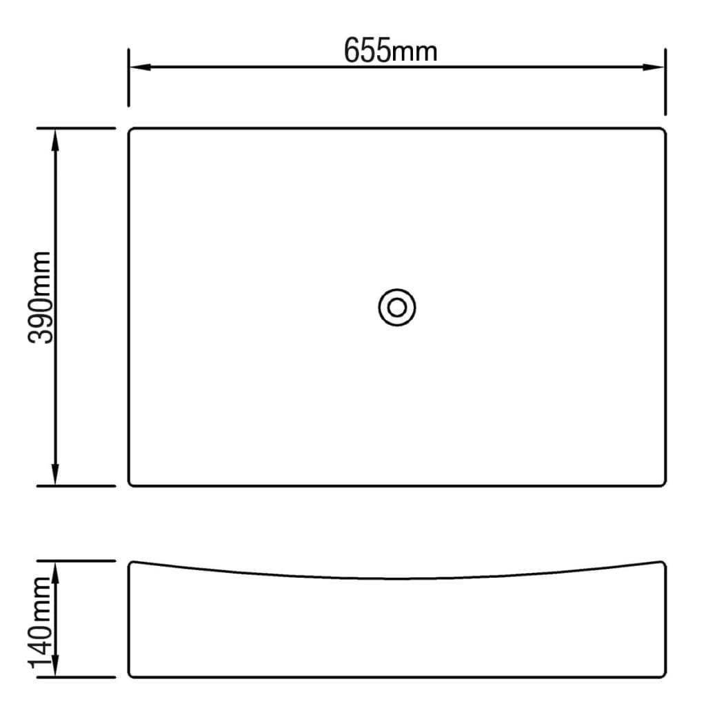 Κεραμεικός Νιπτήρας Πορσελάνη Λευκός Γυαλιστερός Έργο Τέχνης