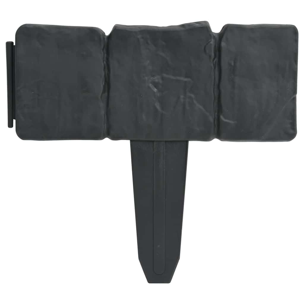 vidaXL Περίφραξη για Βραχόκηπο 41 Τεμ. Σχέδιο Πέτρας 10 μ. Πλαστική