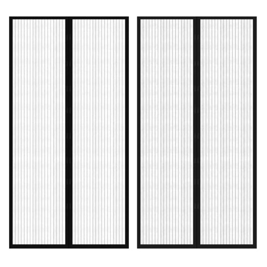 vidaXL Σίτα για πόρτα με σκρατς 210 x 100 cm 2 τμχ Μαγνητική Μαύρη