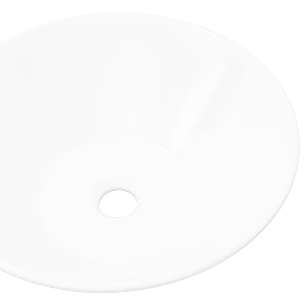 Νιπτήρας Μπάνιου Κεραμεικός Πορσελάνη Μπολ Λευκός Έργο Τέχνης