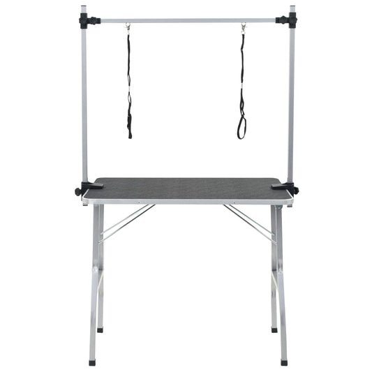 vidaXL Τραπέζι Καλλωπισμού για Σκύλους Γάτες Ρυθμιζόμενο 2 Θηλιές