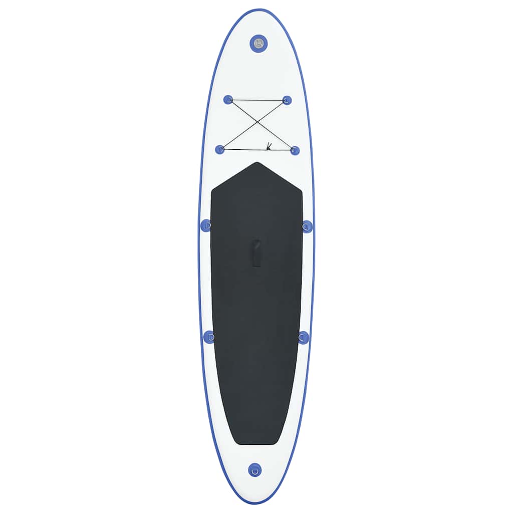 vidaXL Σετ Σανίδας Stand Up Paddle / Surf Φουσκωτό Μπλε και Λευκό