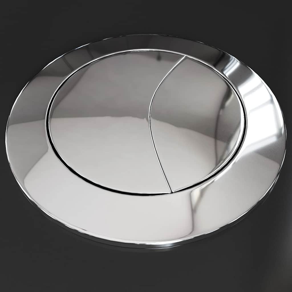 vidaXL Λεκάνη Τουαλέτας Στρογγυλή Ροή Νερού Κάτω Μέρος Μαύρη Κεραμική