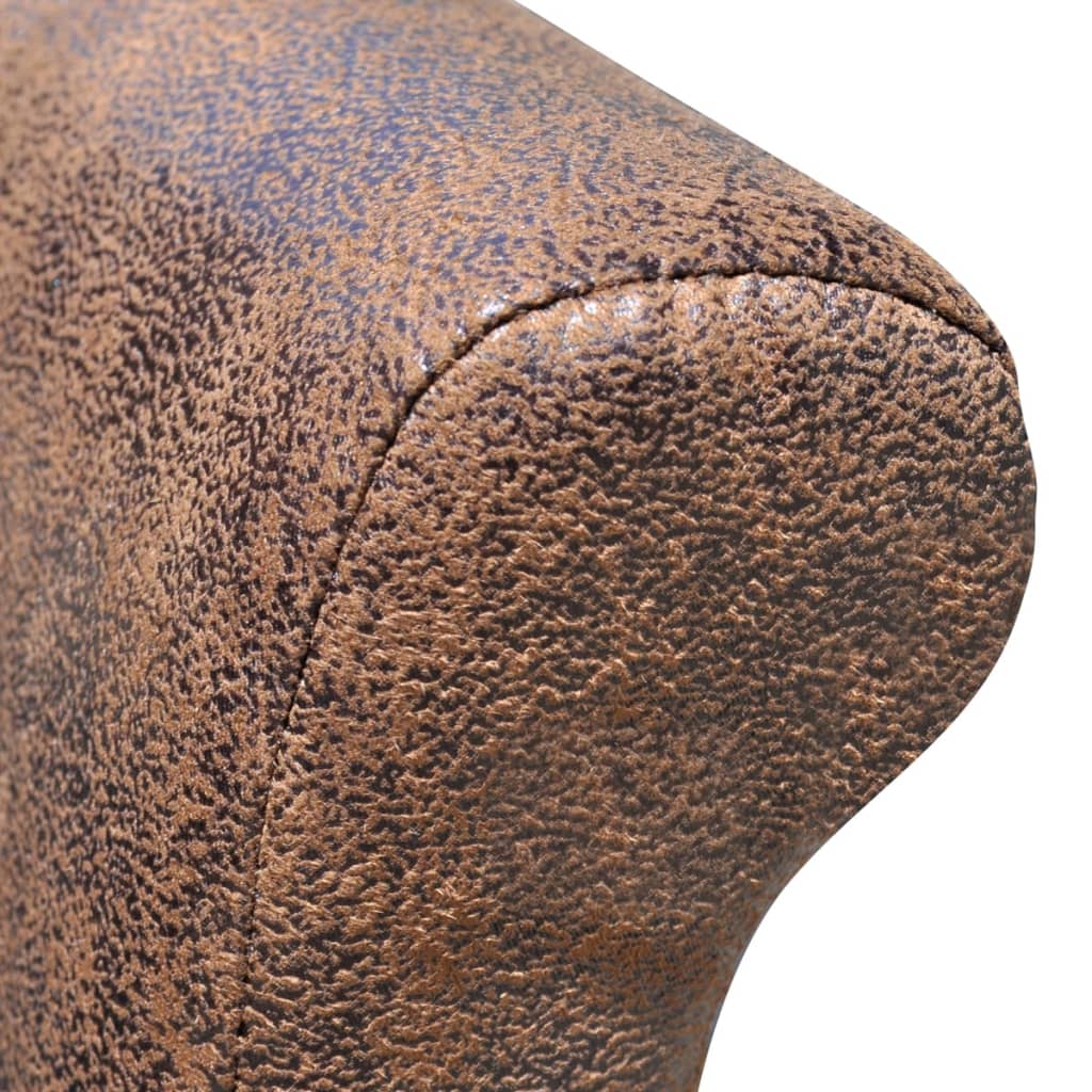 vidaXL Καρέκλες Τραπεζαρίας 2 τεμ. Καφέ από Συνθετικό Δέρμα