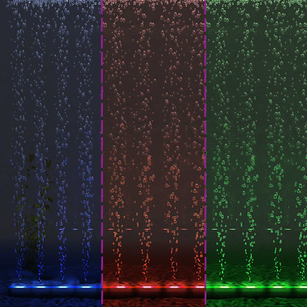 Λάμπα/Μπάρα Υποβρύχια Ενυδρείου LED RGB 32 εκ. με Φυσαλίδες