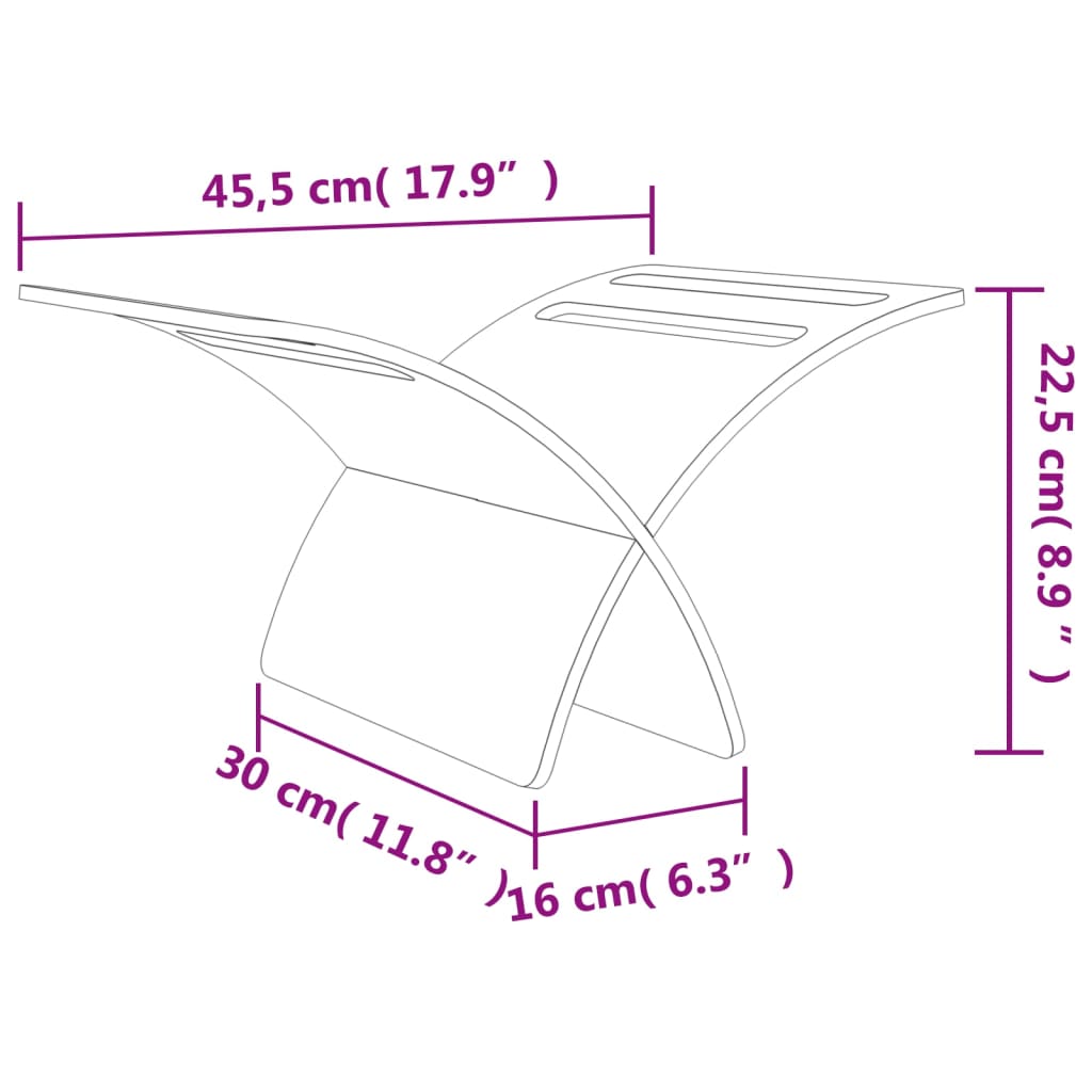 vidaXL Θήκη Περιοδικών Επιδαπέδια Φυσικό Χρώμα Ξύλινη