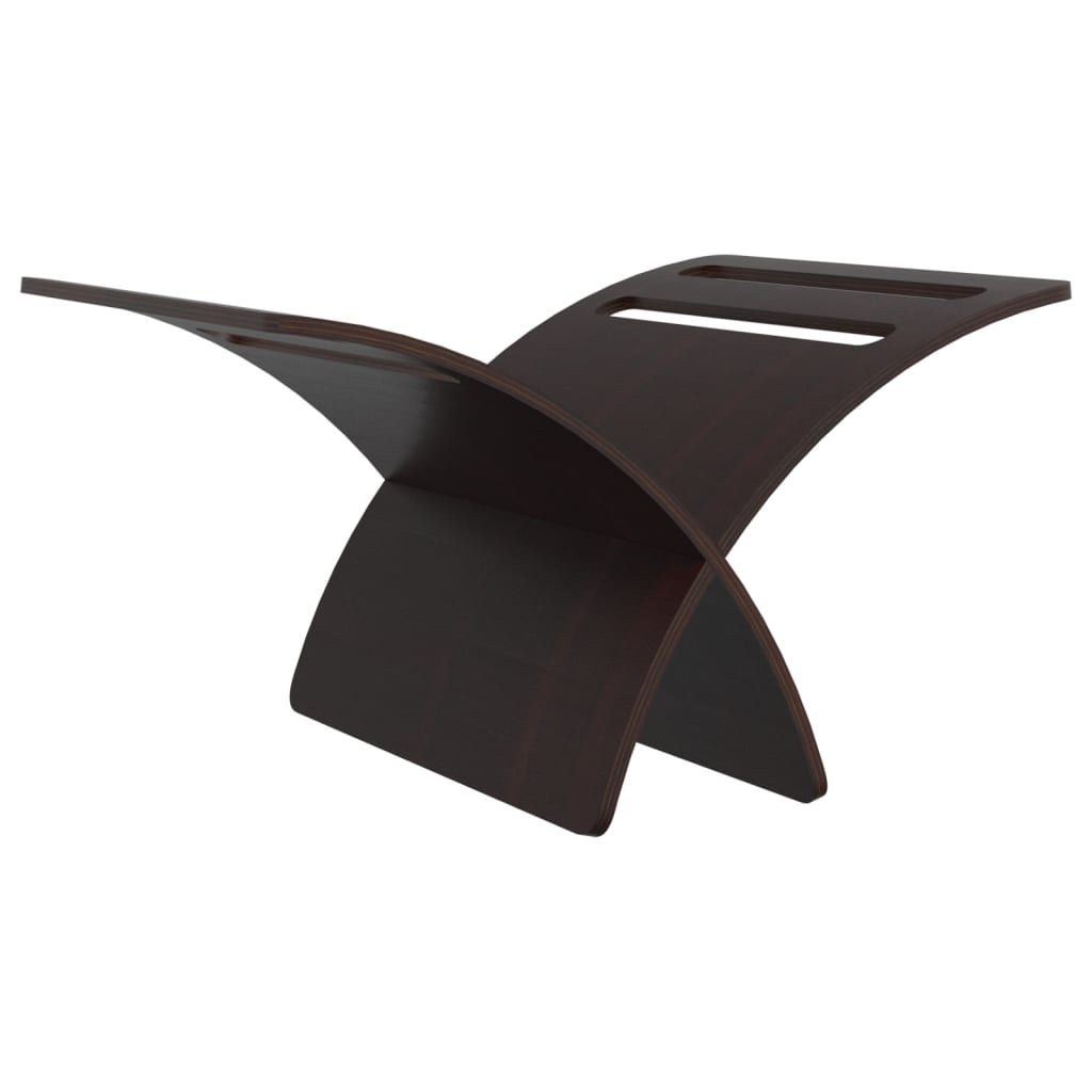 vidaXL Θήκη Περιοδικών Επιδαπέδια Καφέ Ξύλινη