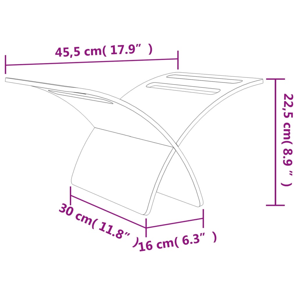 vidaXL Θήκη Περιοδικών Επιδαπέδια Καφέ Ξύλινη