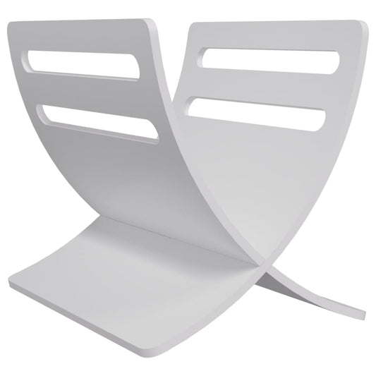 vidaXL Θήκη Περιοδικών Επιδαπέδια Λευκή Ξύλινη