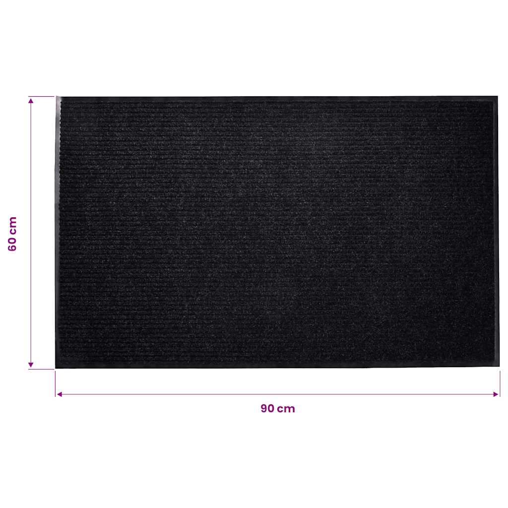 Πατάκι Εισόδου Μαύρο 90 x 60 εκ. από PVC