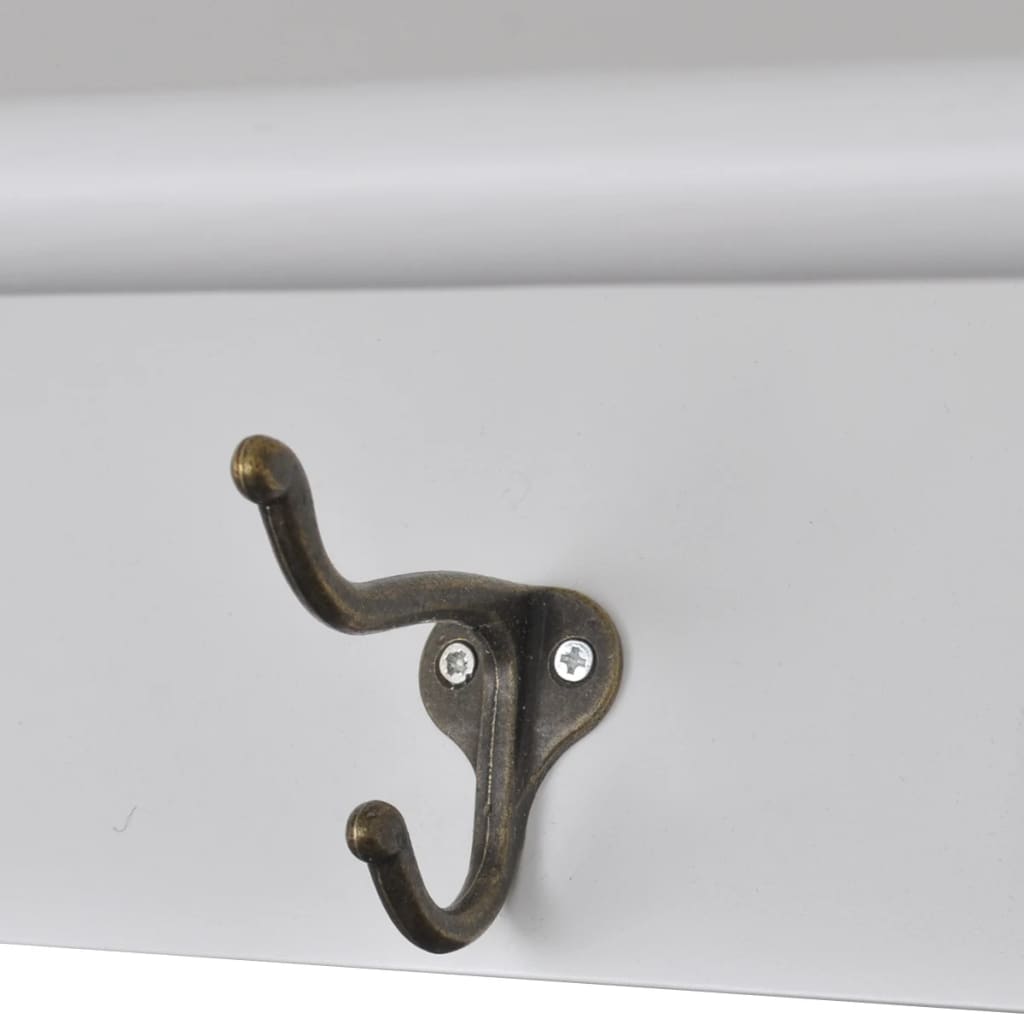 vidaXL Ντουλάπι Κουζίνας Επιτοίχιο Λευκό Ξύλινο με Γυάλινη Πόρτα